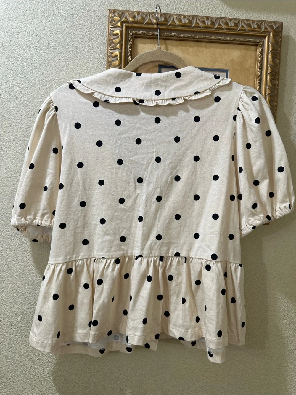 Anthropologie PORRIDGE Size M polka dot top NWT